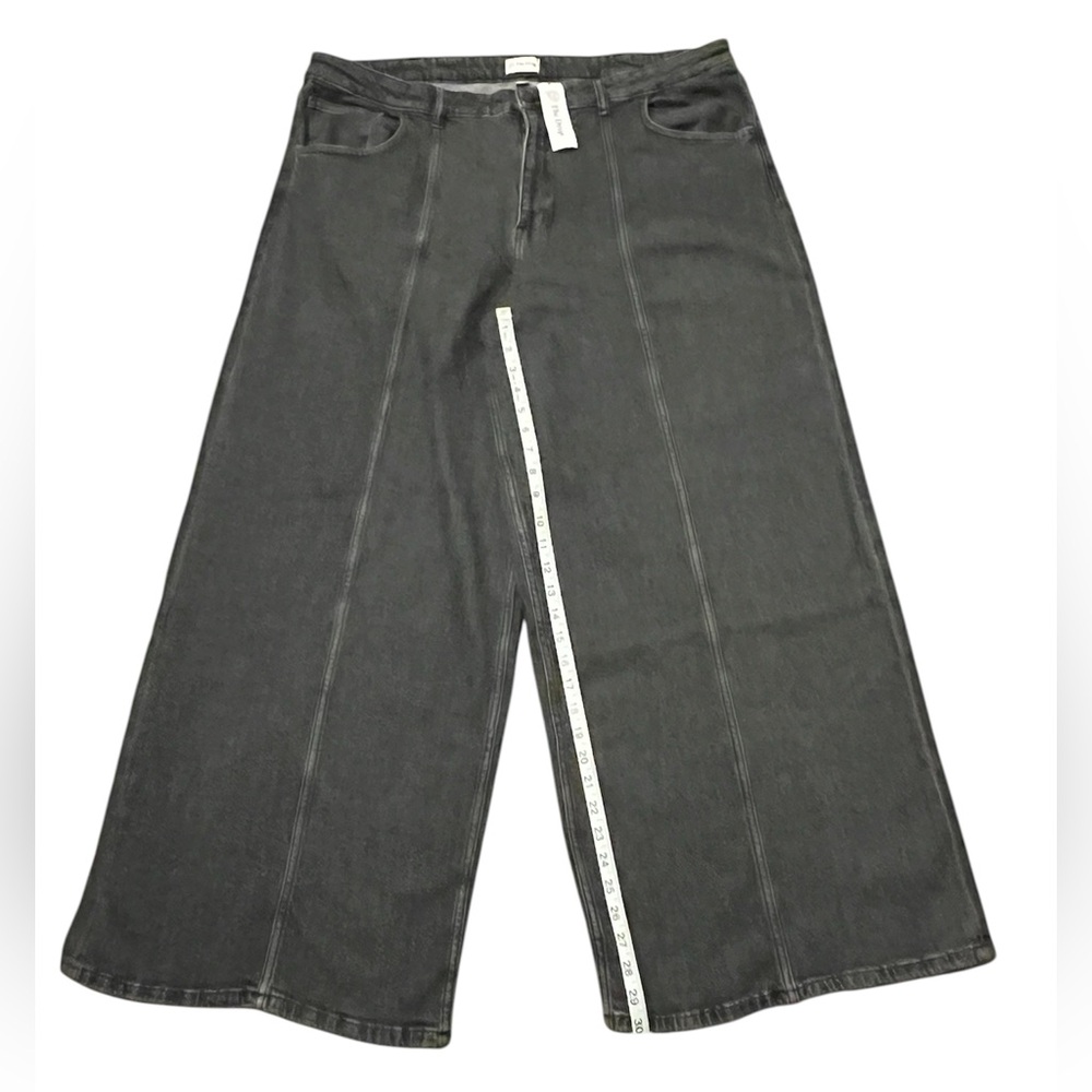 The Drop Black Charcoal Women's High Waist Crop Flare Jeans Size: 38 - Picture 4 of 9